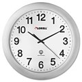 Lorell Radio Controlled Wall Clock, Silver