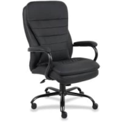 Lorell Big & Tall Double Cushion Executive High-Back Chair, Black (LLR62624)