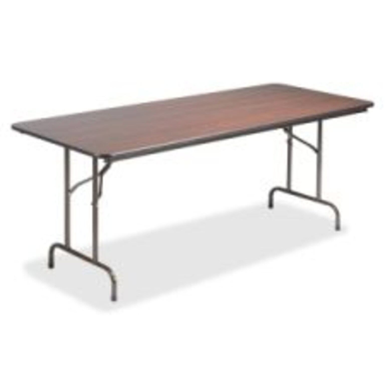 Lorell Economy Rectangular Folding Table, Mahogany (LLR65757)