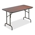 Lorell Economy Folding Table, Mahogany, 48 x 24 x 29