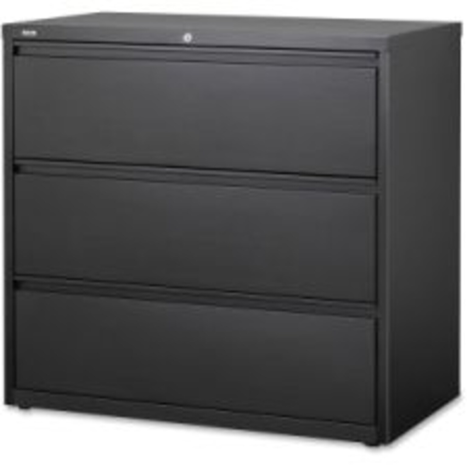 Lorell Fortress Series 3-Drawer Lateral File Cabinet, 36W x 18.8D x 40.1H, Charcoal (LLR66207)