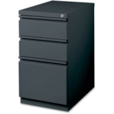 Lorell 20" Box/Box/File Mobile File Cabinet, 15"W x 19.9"D x 27.7"H, Charcoal (LLR66909)