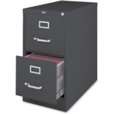 Lorell Fortress Series 26.5 2-Drawer Vertical File Cabinet, Charcoal (LLR66911)