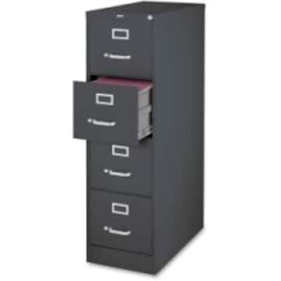 Lorell 4-Drawer Vertical File Cabinet, Charcoal, Letter (66912)
