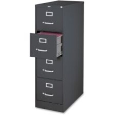 Lorell 4-Drawer Vertical File Cabinet, Charcoal, Letter (66912)