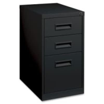 Lorell Box/Box/File Mobile Pedestal Files, Black, 15 x 22 x 27.8