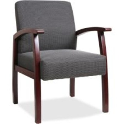 Lorell Deluxe Guest Chair, Charcoal (Or Charcoal Gray), 24 x 25 x 35.5