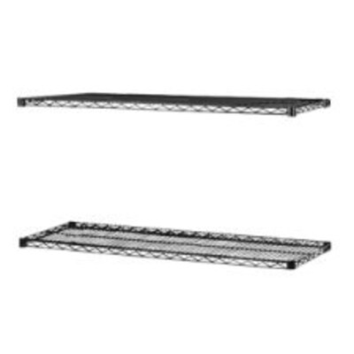 Lorell 2-Extra Shelves for Industrial Wire Shelving, Black
