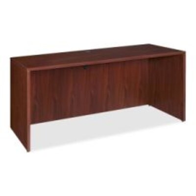 Lorell Essentials Credenza Shell, Mahogany, 72 x 24 x 29.5