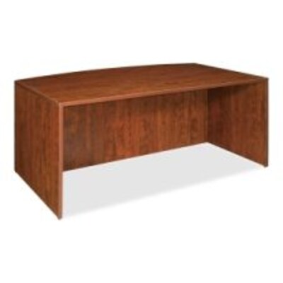 Lorell Essentials Bowfront Desk Shell, Cherry