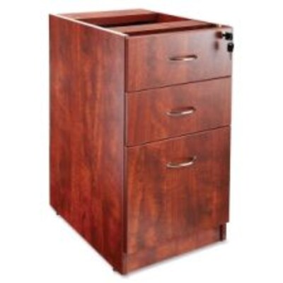 Lorell Essentials Series Fixed File Cabinet, Cherry (LLR69604)