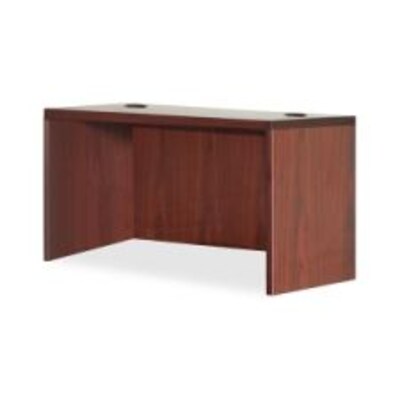 Lorell Essentials Rectangular Desk Shell, Mahogany, 30 x 29.5 x 48
