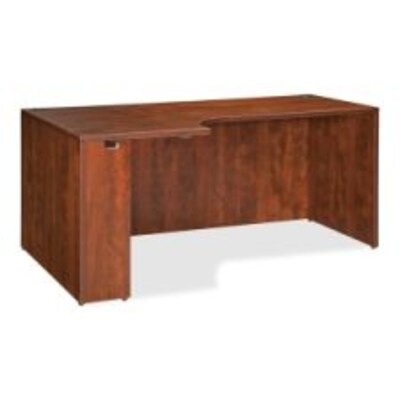 Lorell Essentials Series Left Corner Credenza, 70.9W x 35.4D x 29.5H, Cherry (LLR69907)
