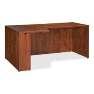 Lorell Essentials Series Left Corner Credenza, Cherry (LLR69911)
