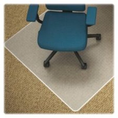 Lorell Carpet Chair Mat with Lip, 45 x 53, Low-Pile, Clear (LLR82820)