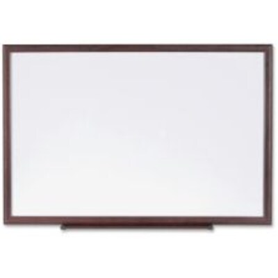 Lorell Wood Frame Dry-Erase Boards, Brown/White