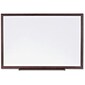 Lorell Wood Frame Dry-Erase Boards, Brown/White