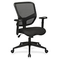 Lorell Executive Mesh Mid-Back Chair, Black