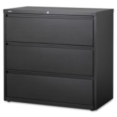 Lorell 3-Drawer Black Lateral Files, Black