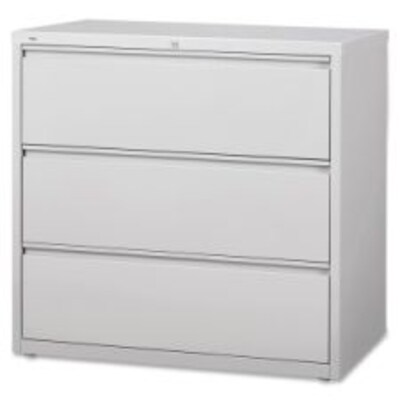 Lorell Fortress Series 3-Drawer Lateral File, Light Gray (LLR88032)