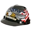 Mine Safety Appliances Freedom Series Polyethylene 4-Point Ratchet Suspension Short Brim Hard Hat, B