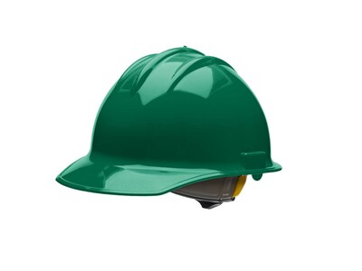 Bullard Polyethylene 6-Point Ratchet Suspension Short Brim Hard Hat, Green (30FGR)