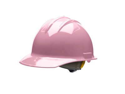 Bullard Plastic Ratchet Suspension Short Brim Hard Hat, Pink (30LPR)