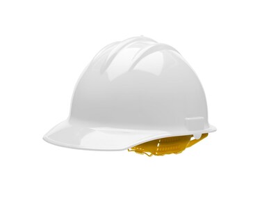 Bullard Plastic Pinlock Suspension Short Brim Hard Hat, White (30WHP)