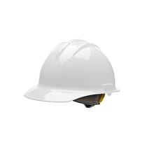 Bullard HDPE 6-Point Ratchet Suspension Short Brim Hard Hat, White (30WHR)