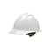 Bullard HDPE 6-Point Ratchet Suspension Short Brim Hard Hat, White (30WHR)