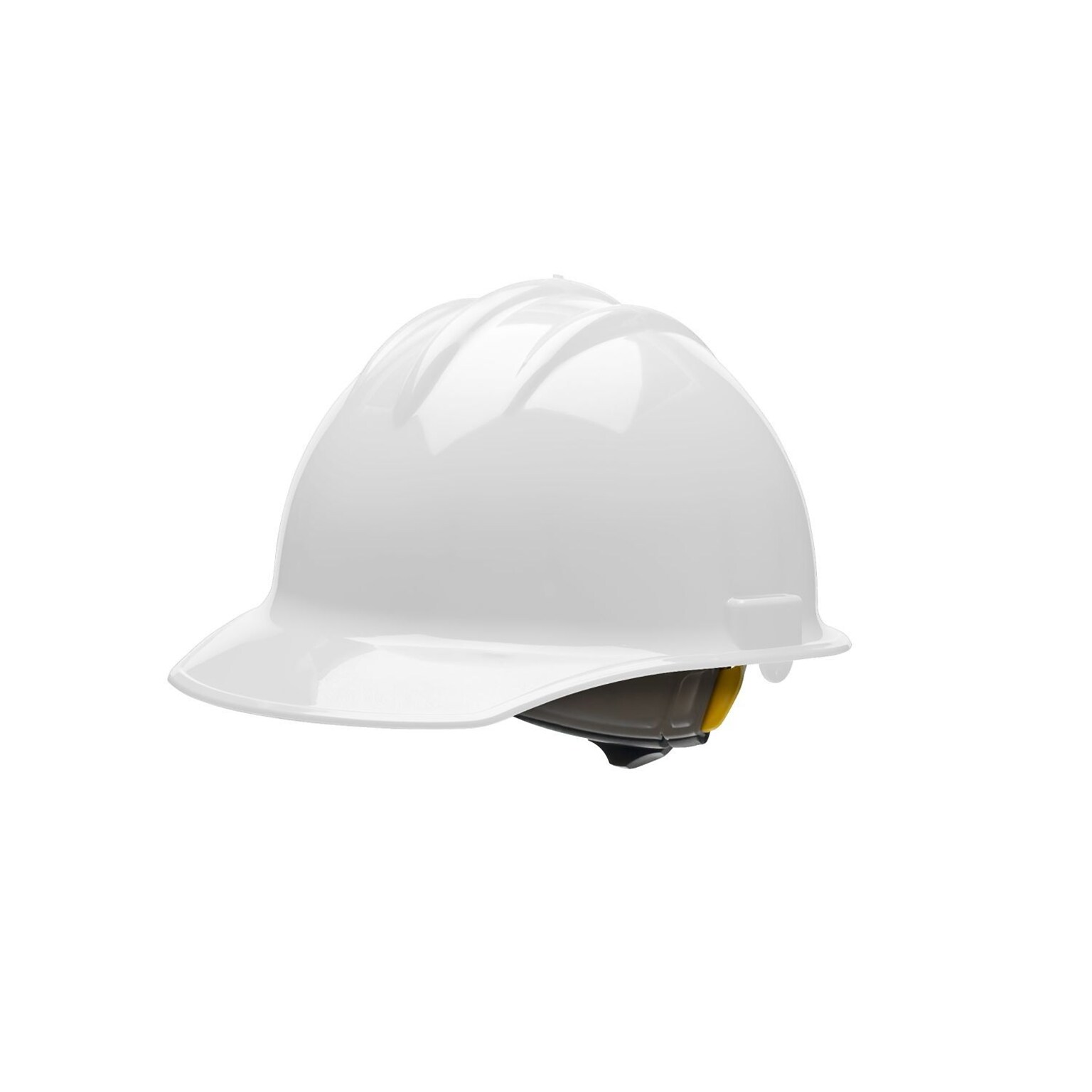 Bullard HDPE 6-Point Ratchet Suspension Short Brim Hard Hat, White (30WHR)