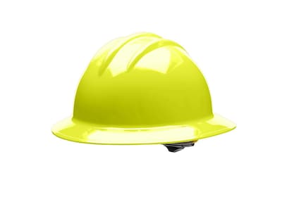 Bullard Plastic Ratchet Suspension Full Brim Hard Hat, Yellow (33HYR)