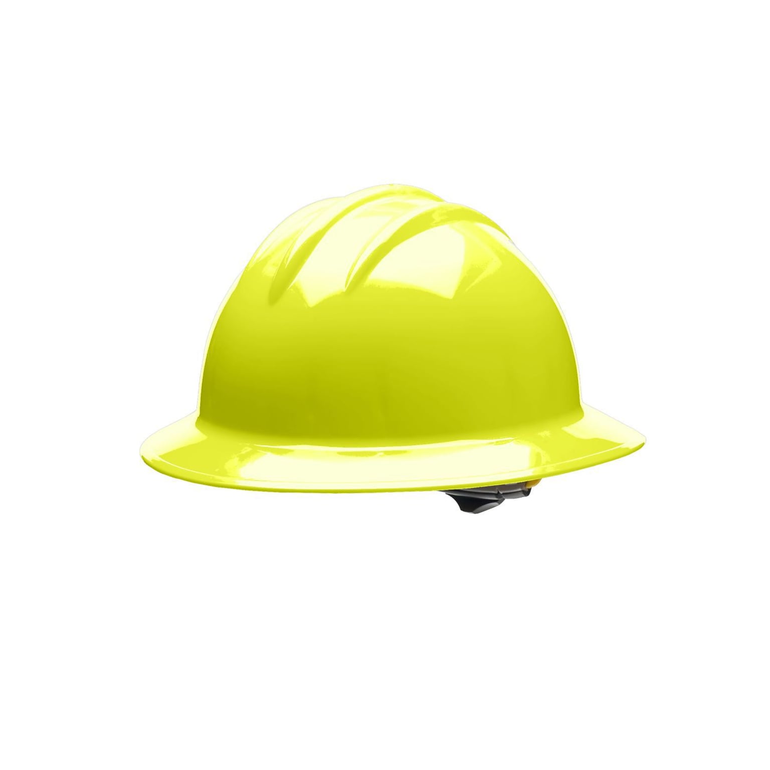 Bullard Plastic Ratchet Suspension Full Brim Hard Hat, Yellow (33HYR)