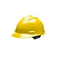 Bullard Polyethylene 4-Point Ratchet Suspension Short Brim Hard Hat, Yellow (61YLR)