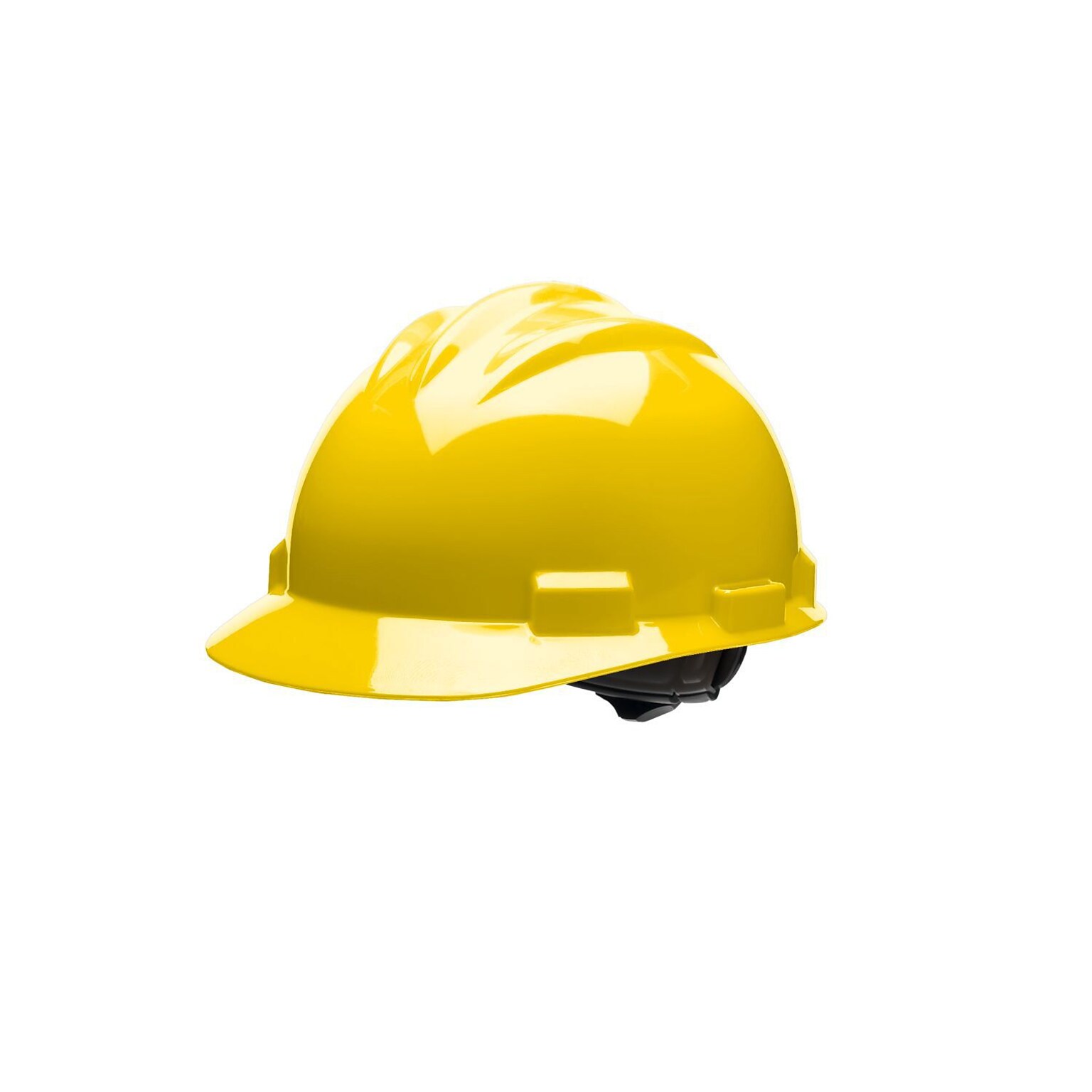 Bullard Polyethylene 4-Point Ratchet Suspension Short Brim Hard Hat, Yellow (61YLR)