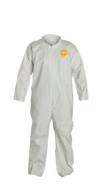 DuPont® ProShield® NexGen® Coverall, XL Size, Front Zipper, White, 25/CT