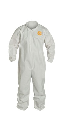 DUPONT Polypropylene Disposable Coverall Collar Elastic Wrists & Ankles, 4XL