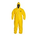 DuPont® Tychem® QC Coveralls, 2XL Size, Front Zipper Closure, Yellow, 12/CT