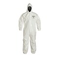 DUPONT Tychem Hooded Tychem Disposable Coverall, XL