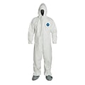 DuPont® Tyvek® Coverall, 2XL Size, Front Zipper, White, Elastic Wrist & Ankles, 25/Carton