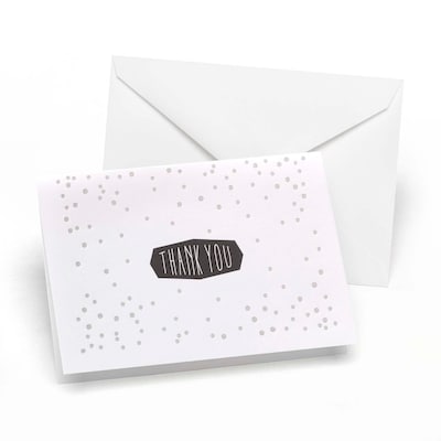 H.B.Hewitt Silver Polka Dot-Thank You Note