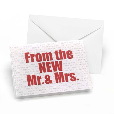 Hortense B. Hewitt Wedding Accessories The New Mr. and Mrs. Thank You Cards
