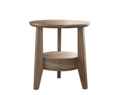 Monarch Specialties Inc. I 2493 23 Accent Table with 1-Drawer, Dark Taupe