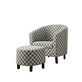 Monarch Specialties Inc. I 8060 Fabric Accent Chair and Ottoman, Gray