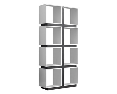 Monarch Specialties Inc. I 7076 71 Bookcase, White/Gray