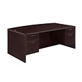 DMI® Fairplex Collection in Mocha, 29 Laminate Executive Bow Front Desk with 3/4 Peds
