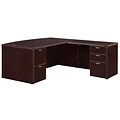 DMI® Fairplex Collection in Mocha, 29 Laminate Right/Left Bow Front L-Desk