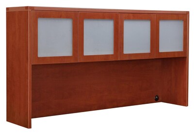 DMI® Fairplex Collection in Cognac Cherry; 2-Cabinet Overhead Storage; Frosted Glass Doors