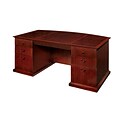 DMI Office Furniture Del Mar 730237 30 Wood/Veneer Executive Desk with Bow Front, Sedona Cherry