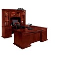 DMI Office Del Mar 730278 30 Wood/Veneer Left Executive U Desk with Bow Front, Sedona Cherry